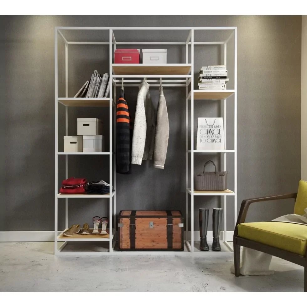 [VSH75] Открытый шкаф Loft «VSH75» 200x160x50 см — Металл ручной работы