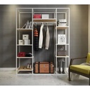 Відкритий шафка Loft «VSH75» 200x160x50 см — Метал ручної роботи