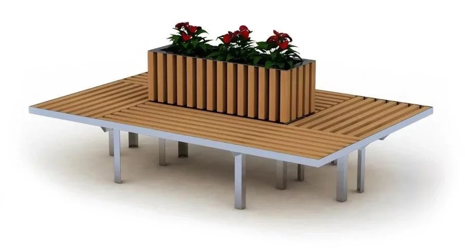 [LS29] Banco metálico GoodsMetall estilo LOFT, 1500×1200×800, LS29