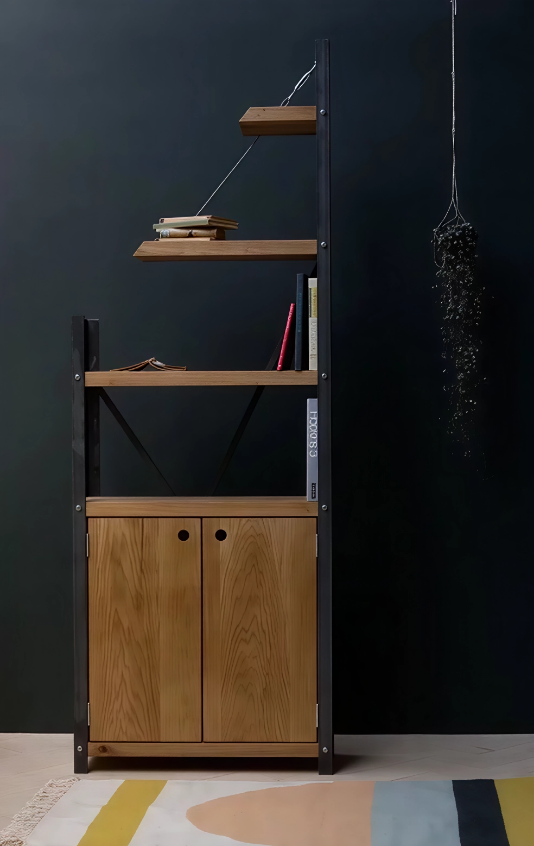 [SQ4080009] EinShelf 1500 — вертикальный стеллаж из дерева и металла в индустриальном стиле