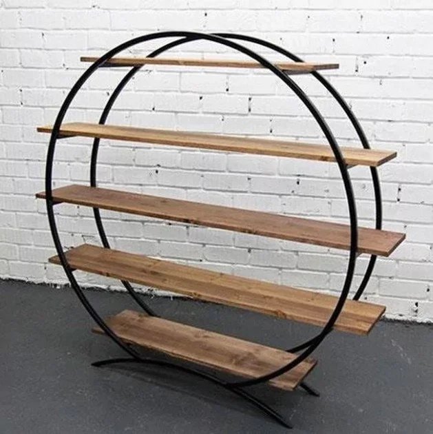 [STJ136] Промисловий стелаж LOFT з дерева та металу 150x160x30 см — Модель STJ136