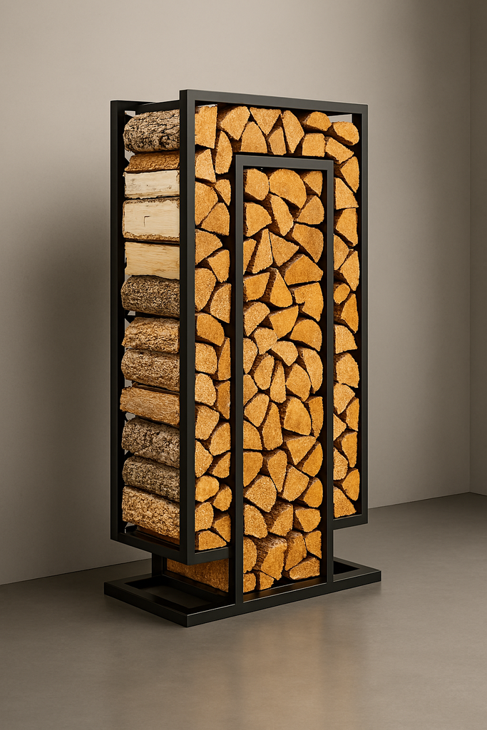 [SQ8719470] Дровник LogFrame 1600 — вертикальна конструкція в індустріальному стилі