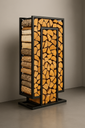 Дровник LogFrame 1600 — вертикальная конструкция в индустриальном стиле