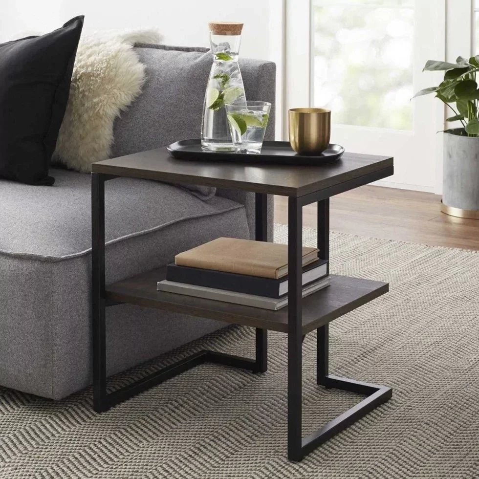 [T121] Mesita de noche de metal estilo Loft LoftAcero T121 60x50x50 cm