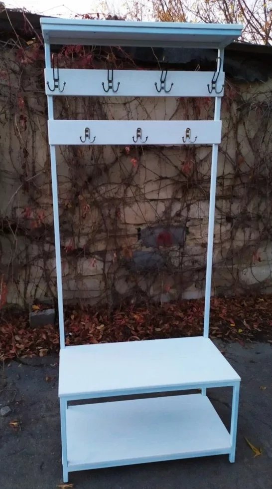 [VSH77] Perchero de estilo loft Watson 1900x800x400 mm – Blanco – Fabricación Española