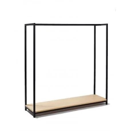 [VSH30] Perchero de pie metálico estilo Loft 150x150x40 cm – Barra para ropa tipo showroom industrial