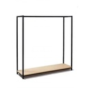 Perchero de pie metálico estilo Loft 150x150x40 cm – Barra para ropa tipo showroom industrial