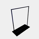 Perchero metálico con estante inferior 150x100x40 cm – Estilo Loft