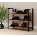 Zapatero Loft "PO103" 80x70x30 cm – Madera y Metal Hecho a Mano